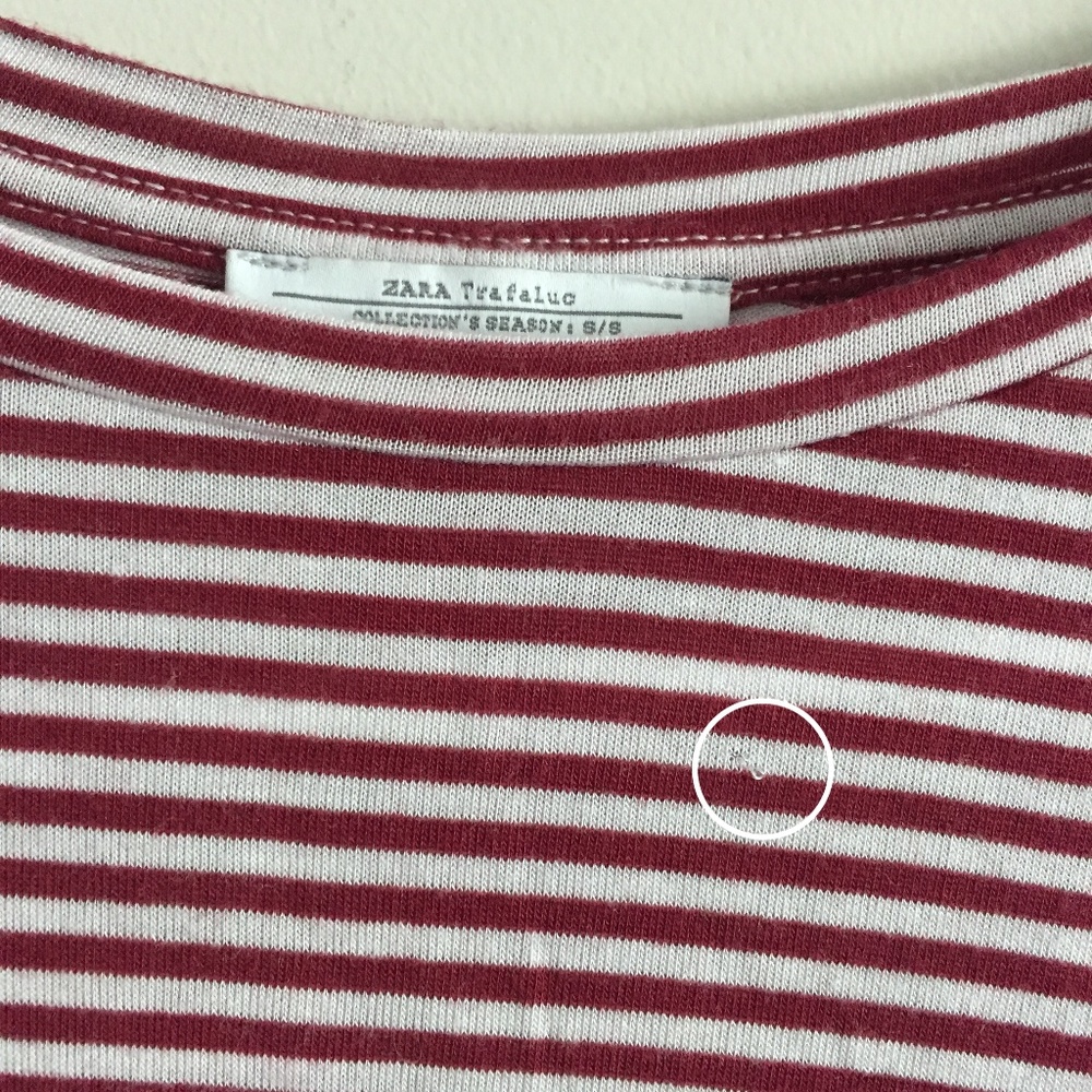 • ➳ Zara Striped Basic Crewneck T-Shirt Small Tee - Picture 5 of 8